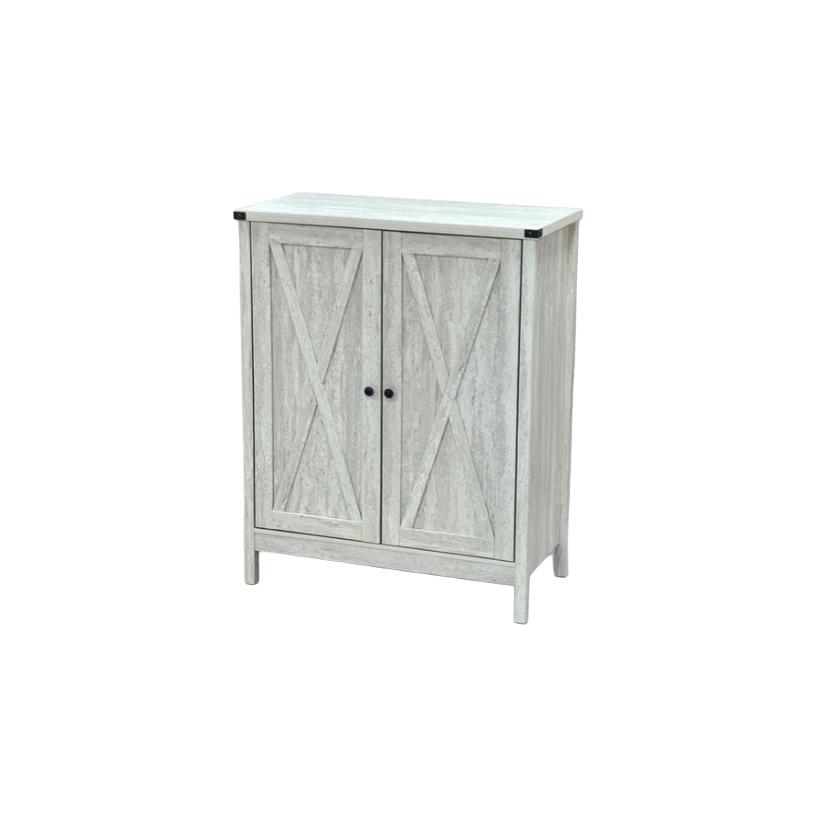  Gray shoe cabinet with modern design for shoe storage 