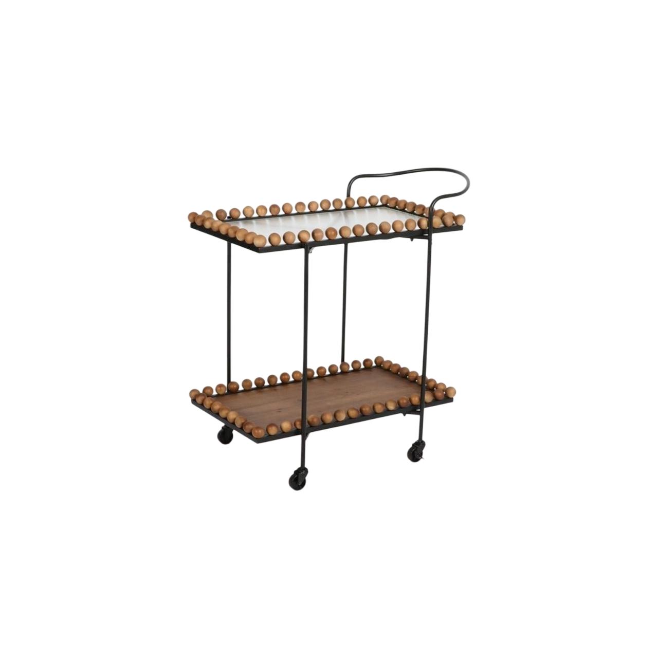  Multi-color serving trolley with  and wooden frame by Lamsat Furnishing. 