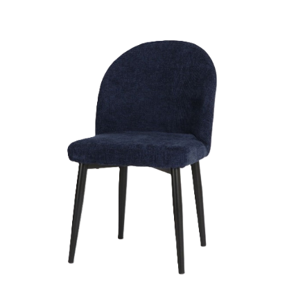  Blue upholstered dining chair elegant dining room style 