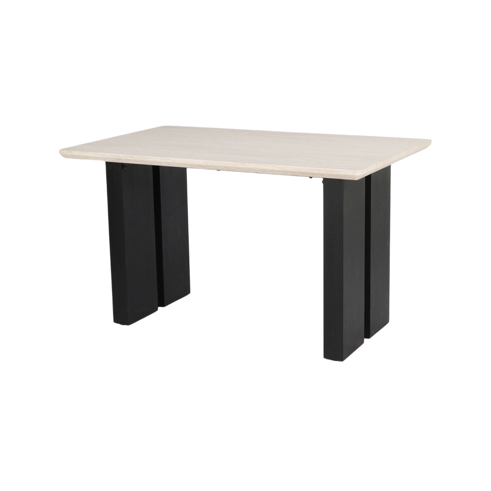  Wooden dining table 130x80 light top dark base 