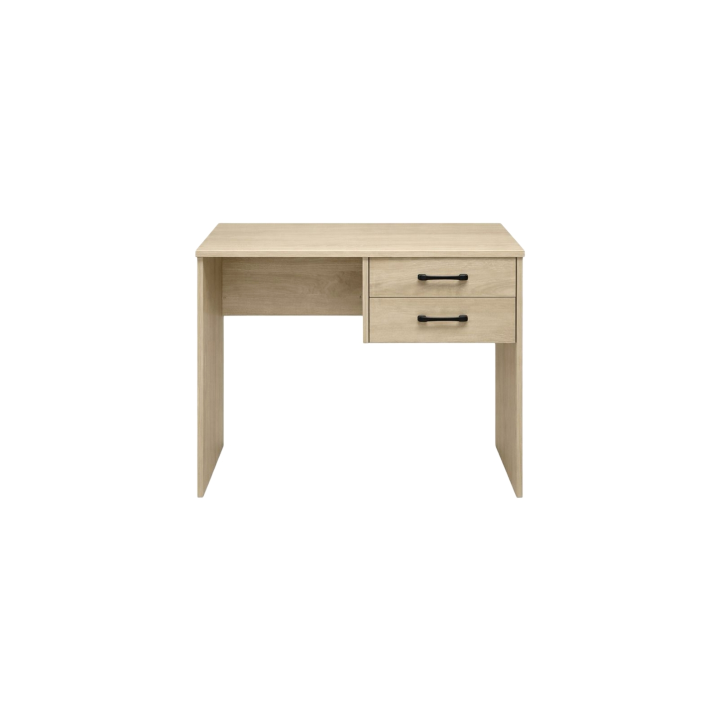  Light Wood Desk with Two Side Drawers 