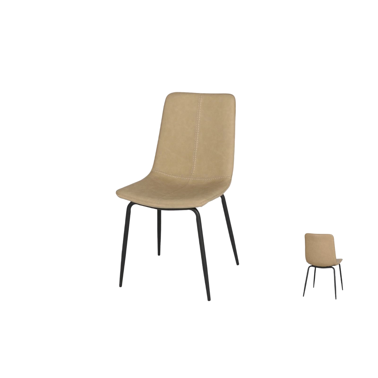  Modern beige single chair with comfortable design and black legs 