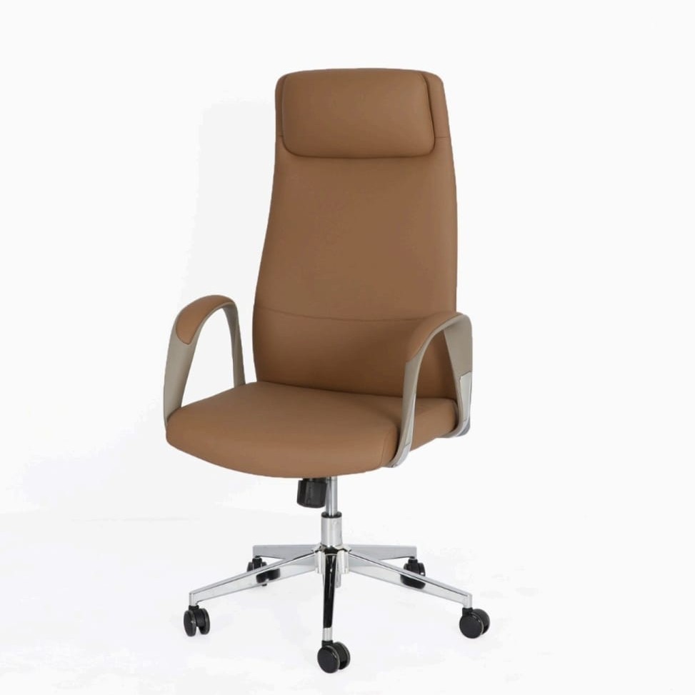  Brown high back executive swivel office chair elegant design 