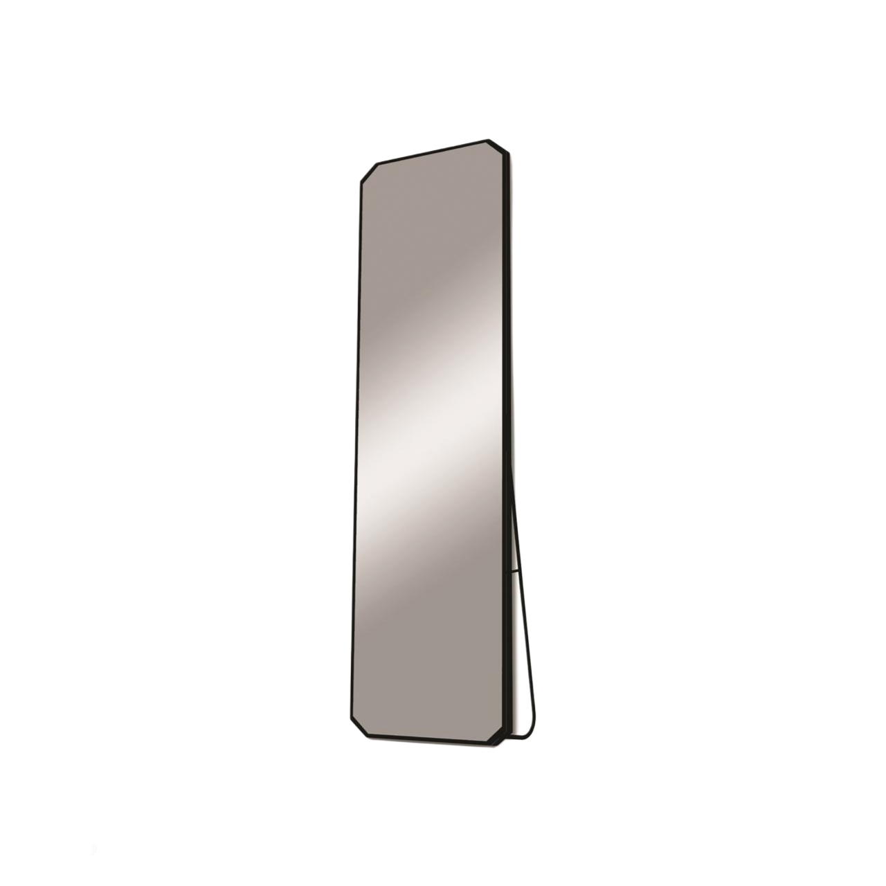  Black Frame Standing Mirror, Shatter-Resistant 