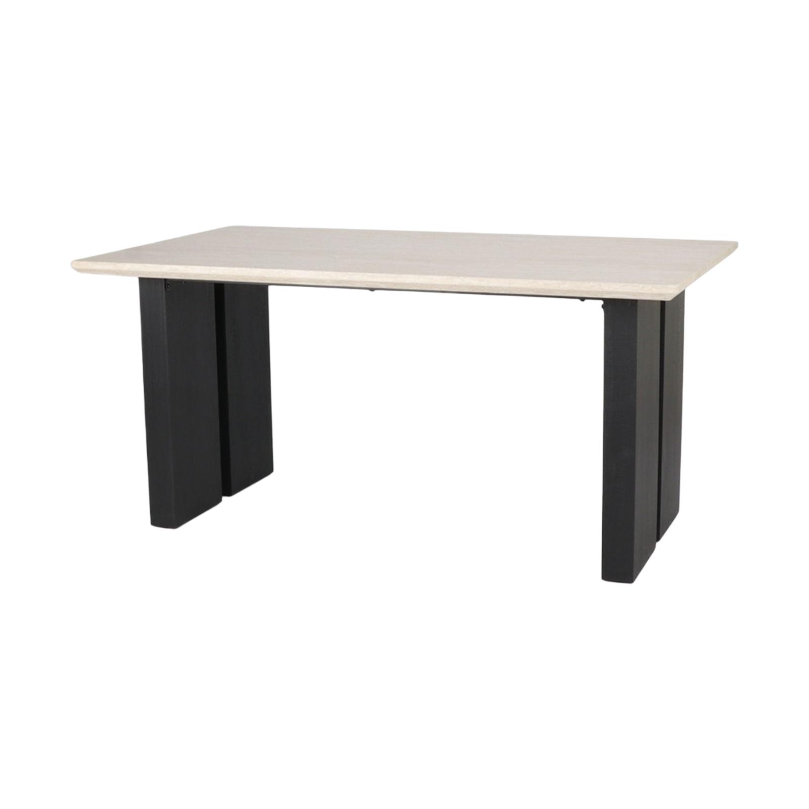  Black wooden dining table 160x90 modern design 
