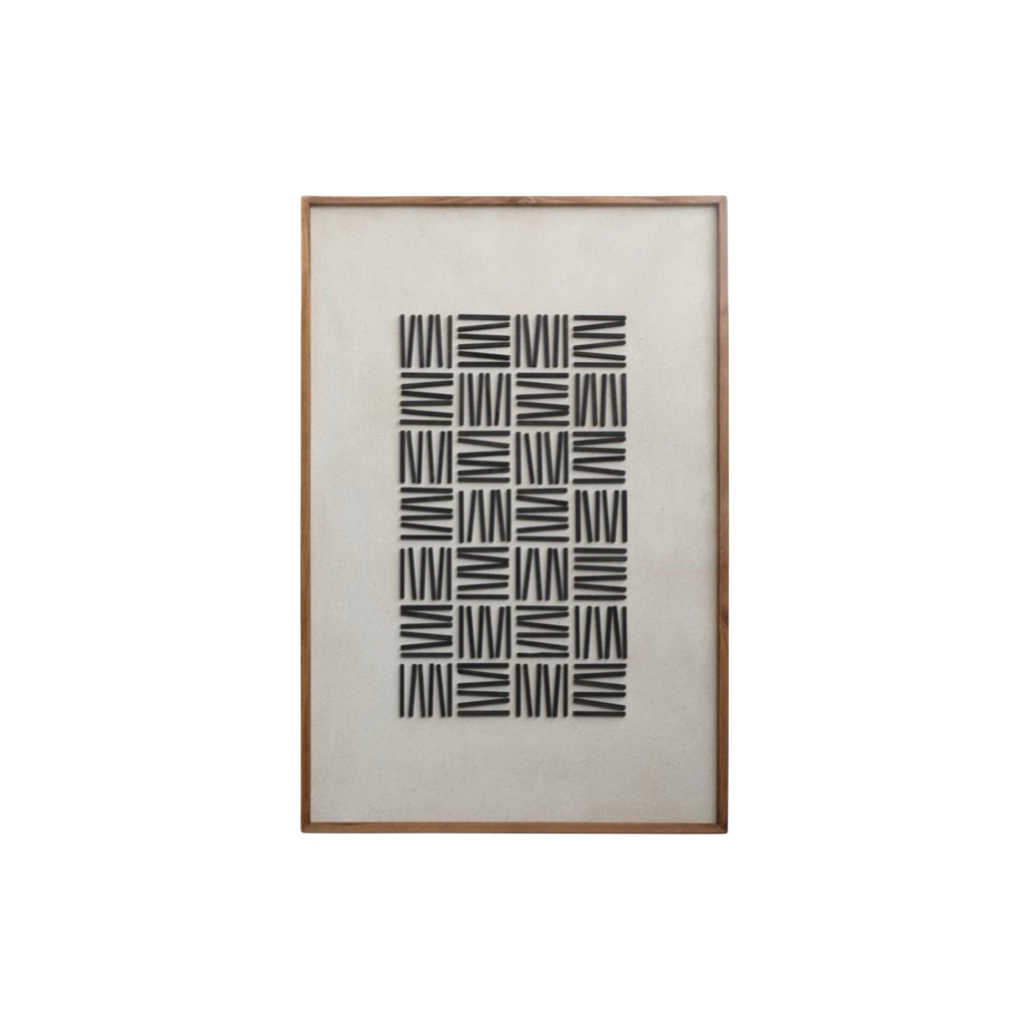  Black geometric wooden wall art 80x120 cm 