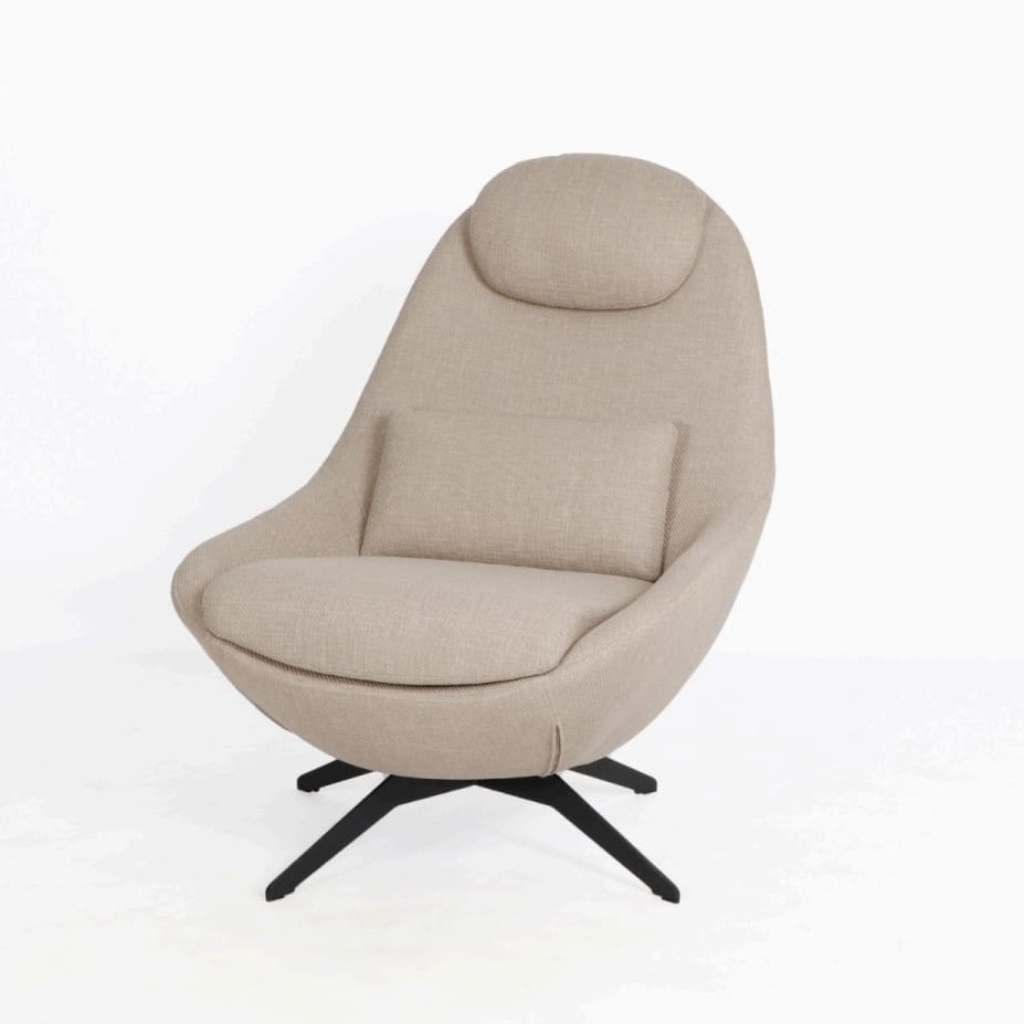  Khaki swivel lounge chair with comfortable design 