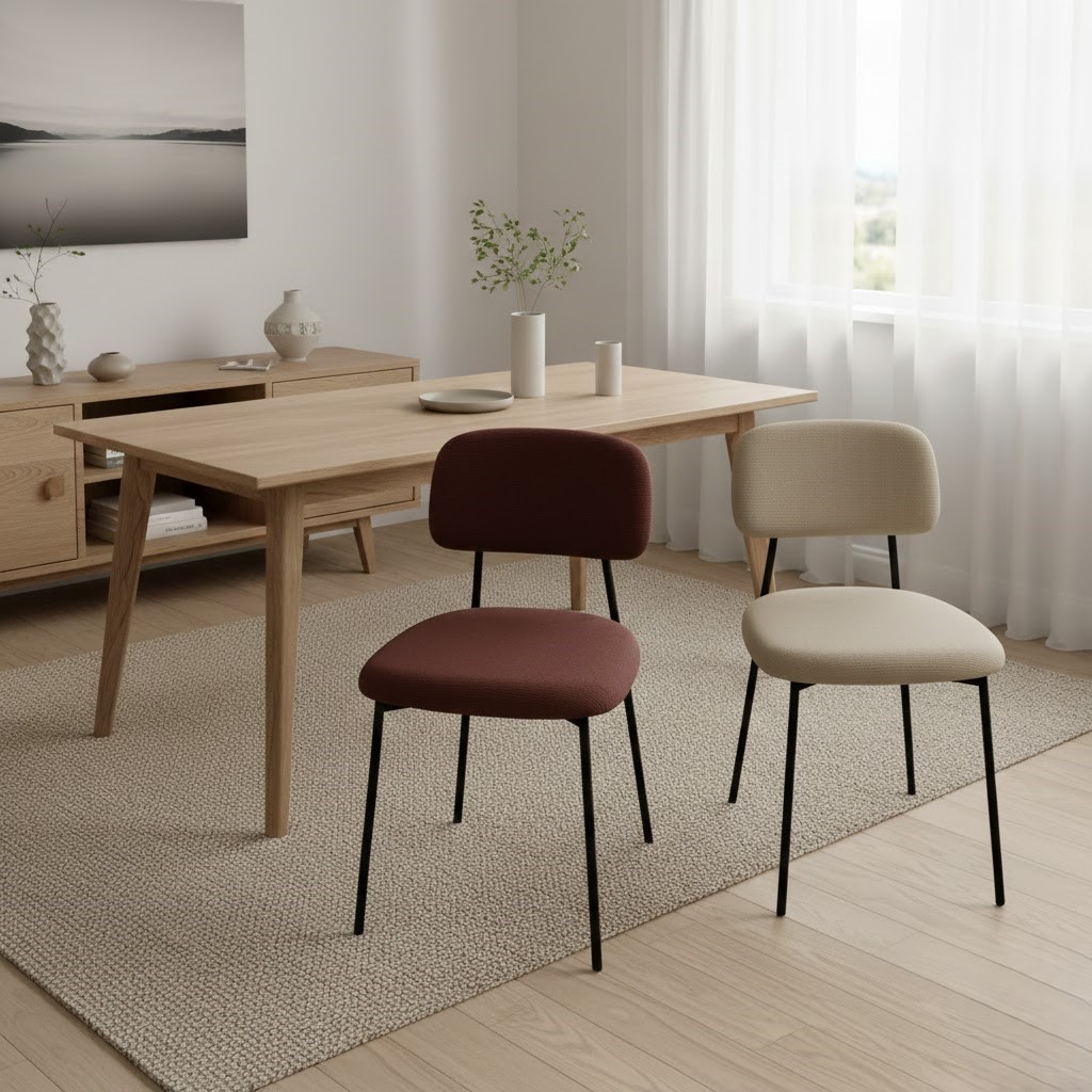  Single leather chair in beige with a modern home design 