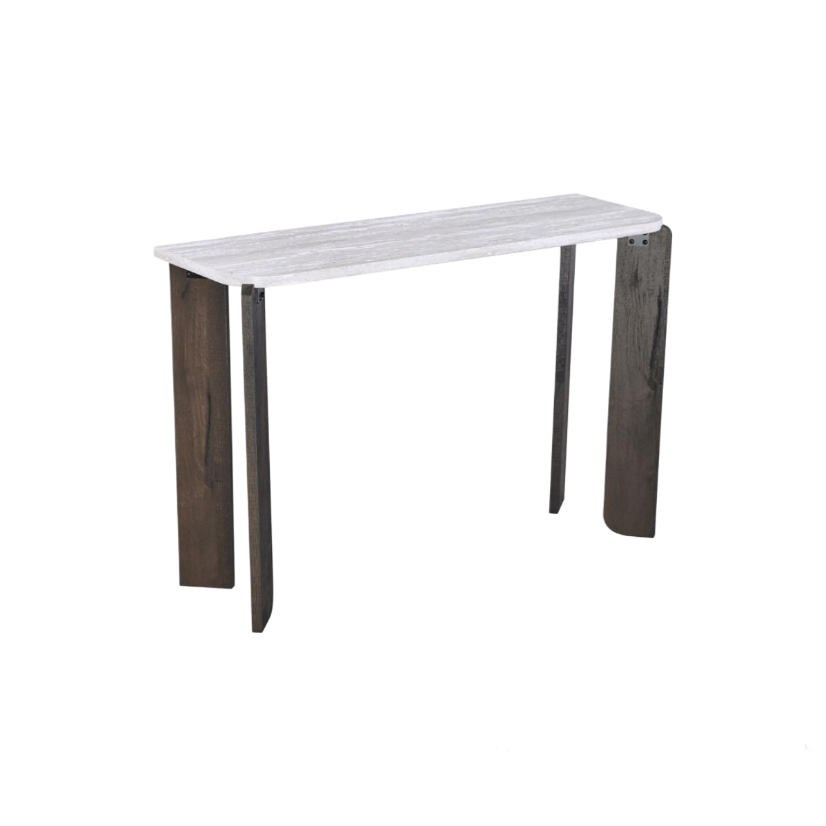  White top console with wooden base 120cm 