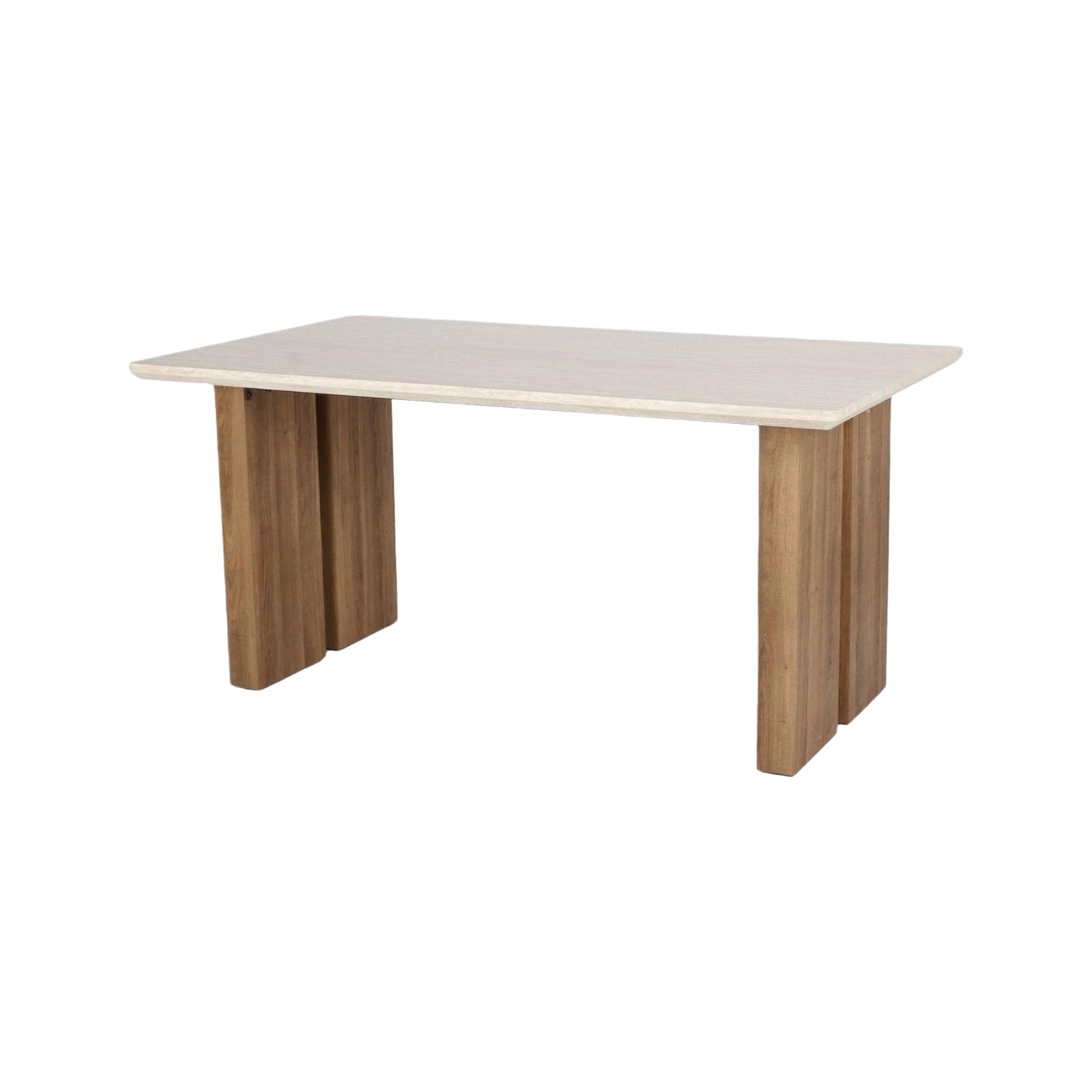  Natural wood dining table 160x90 elegant style 