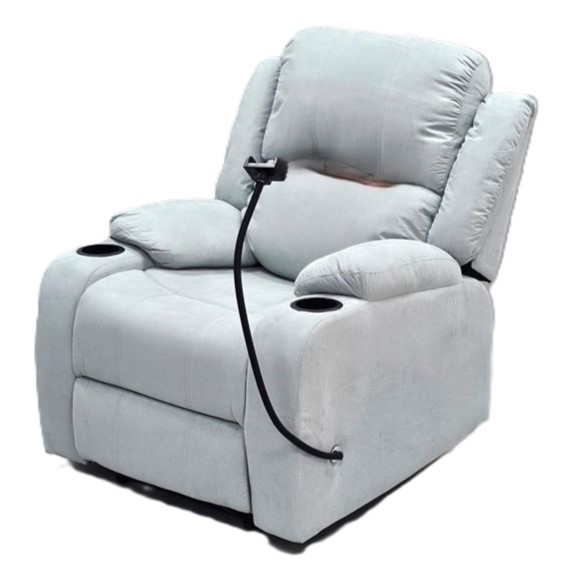  Light grey recliner with clear cozy design 