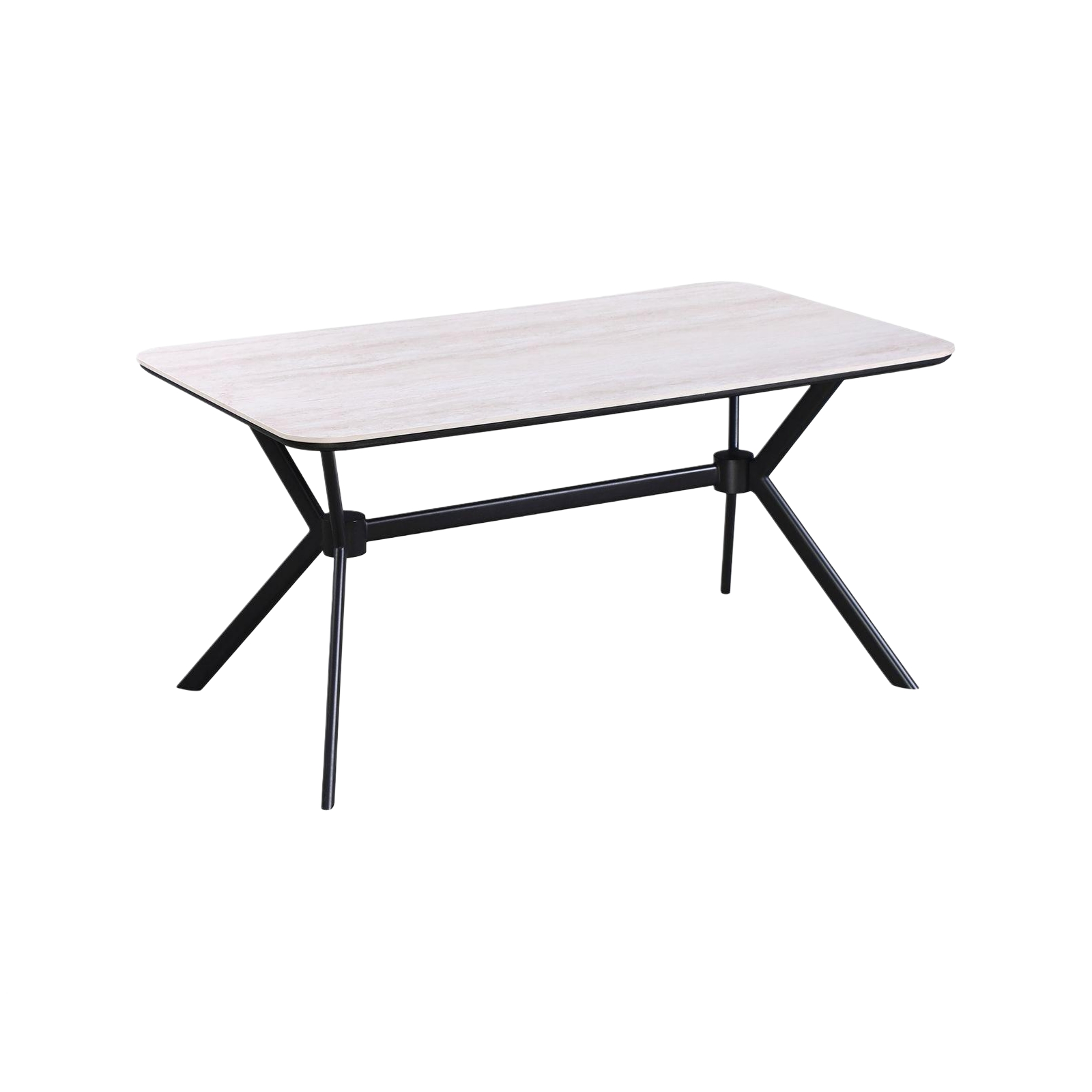  Multi color ceramic table gray top with black base 