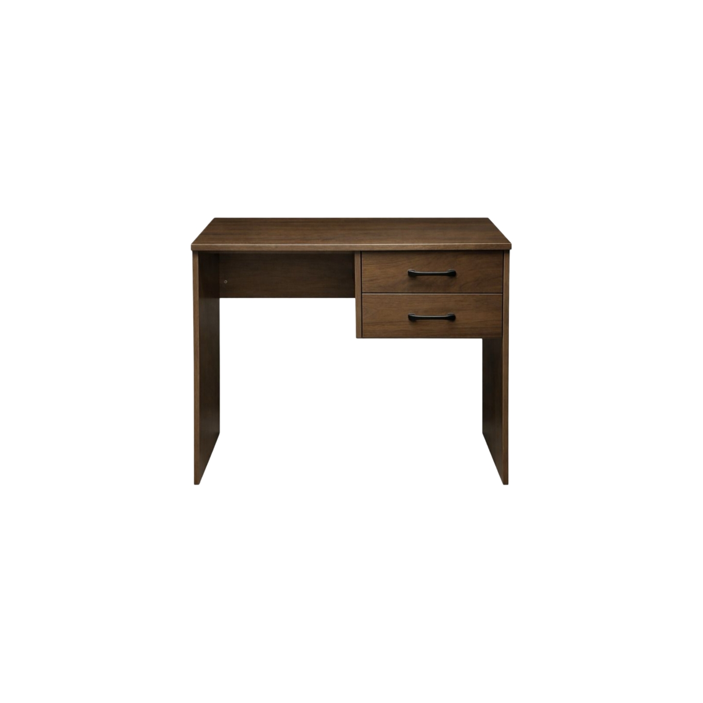  Dark Brown Desk with Two Side Drawers 