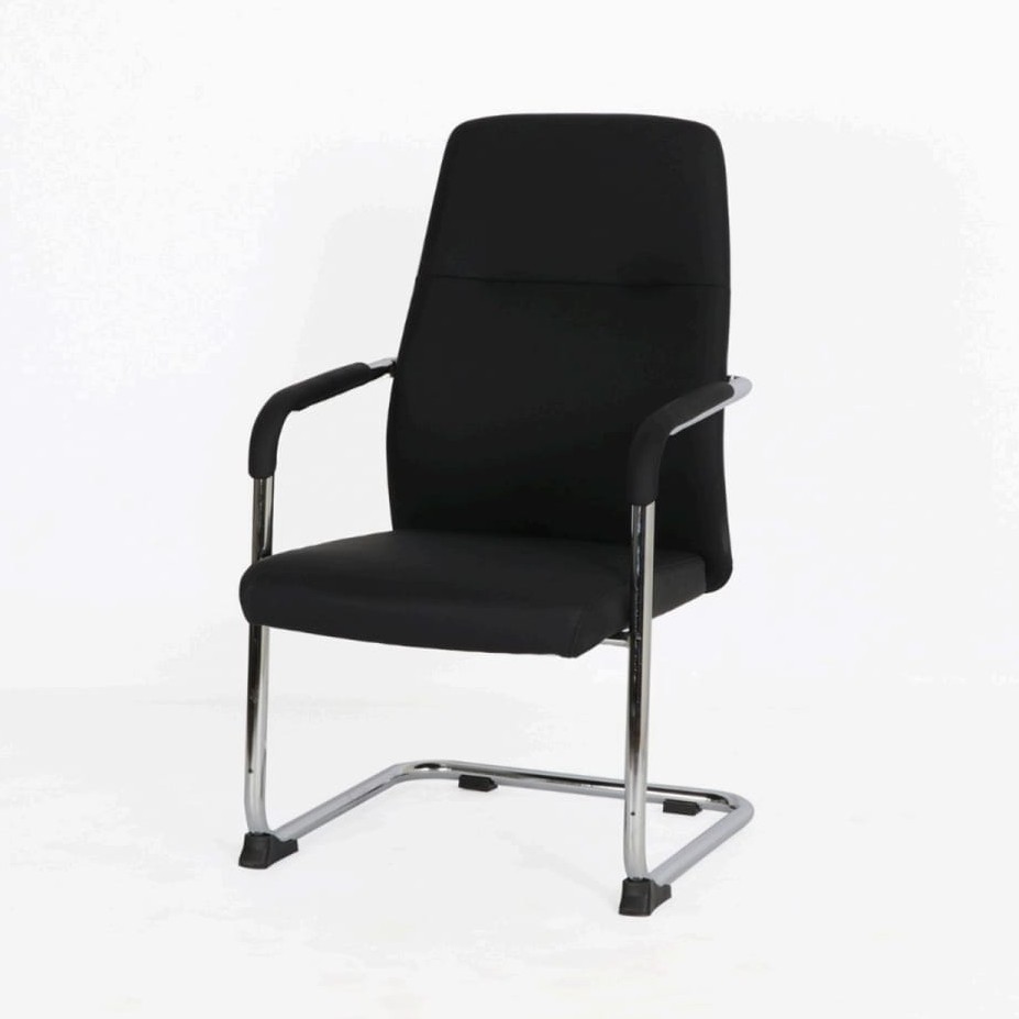  Black fixed office chair with practical design for meeting rooms 