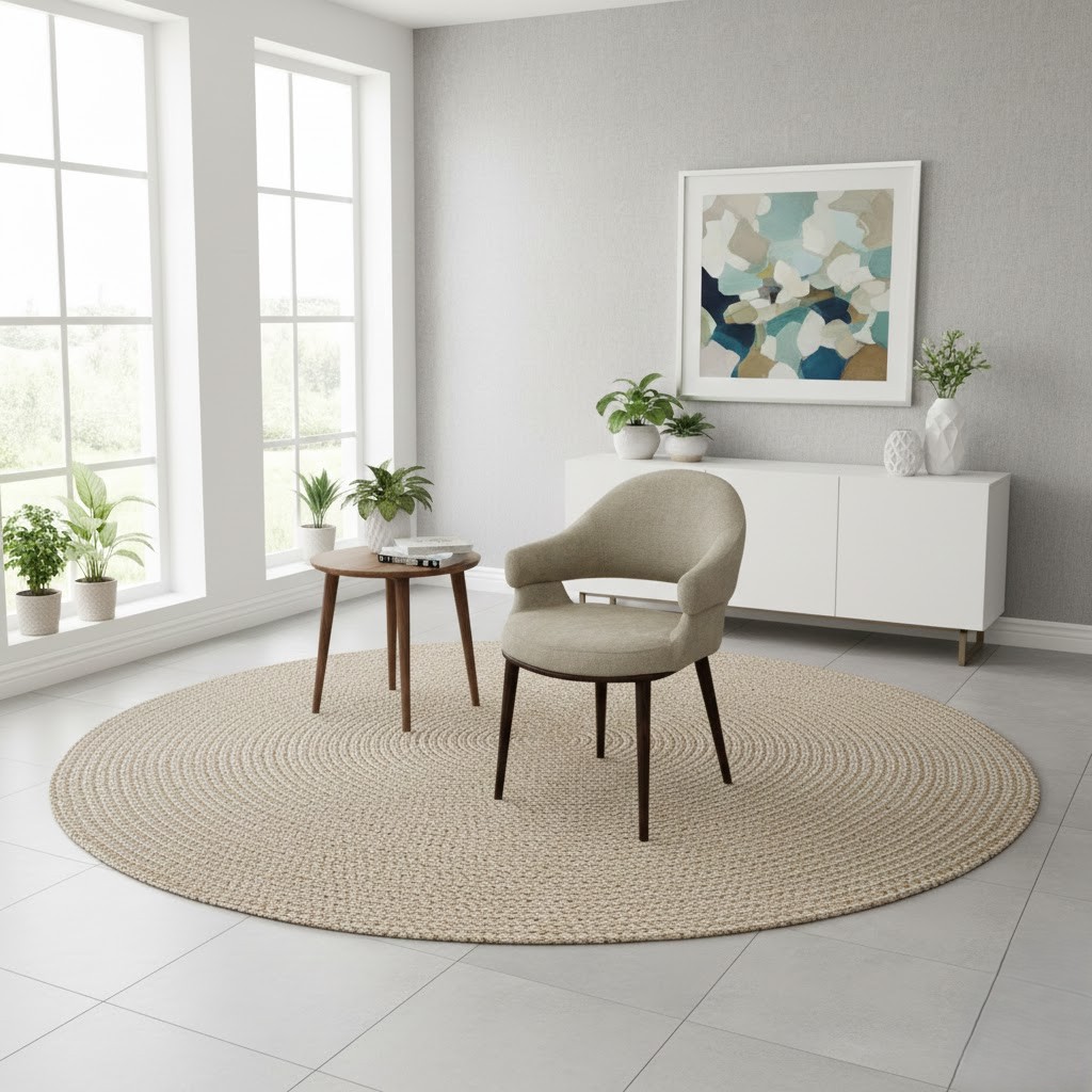  Elegant armchair styled in a modern living space 
