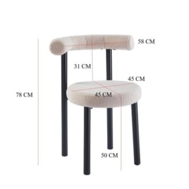  Beige modern boucle single chair 