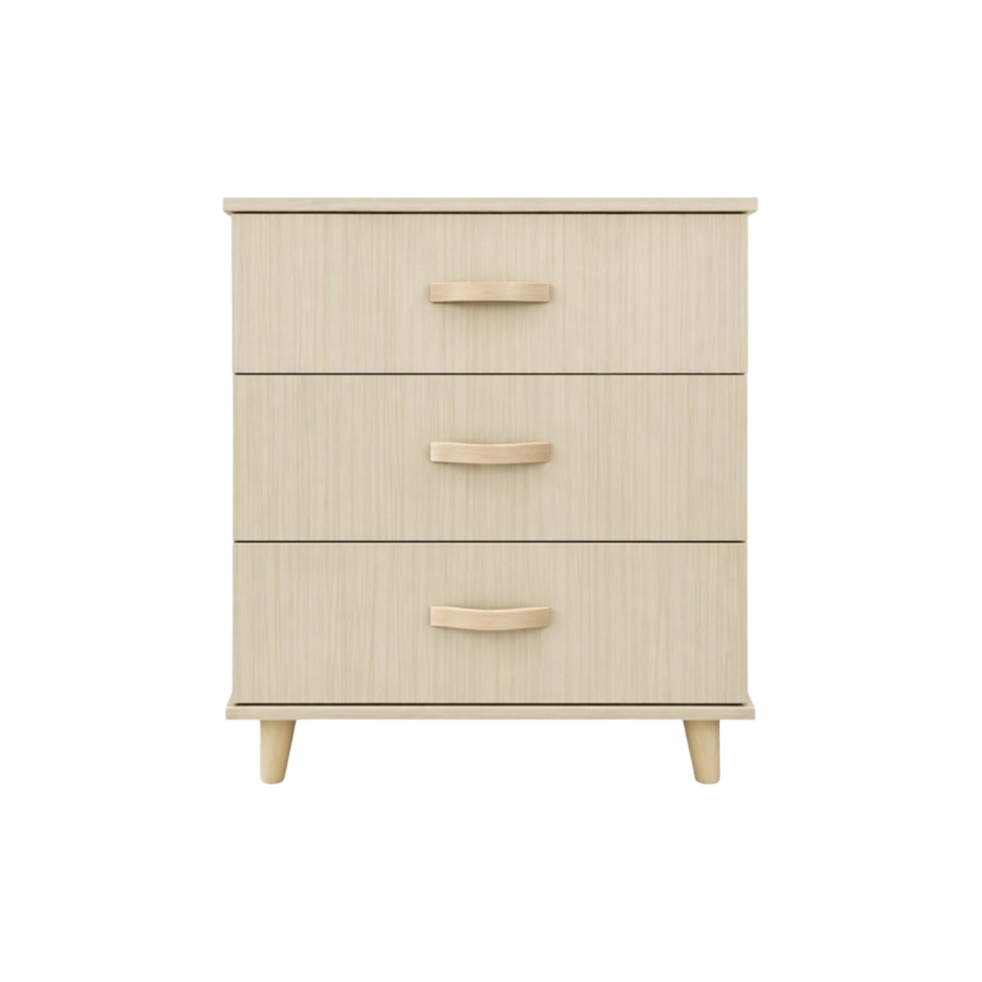 3-drawer cabinet in beige wood color 