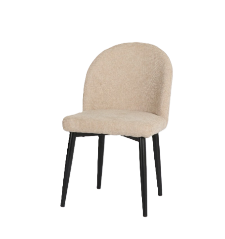  Beige upholstered dining chair suitable for modern decor 