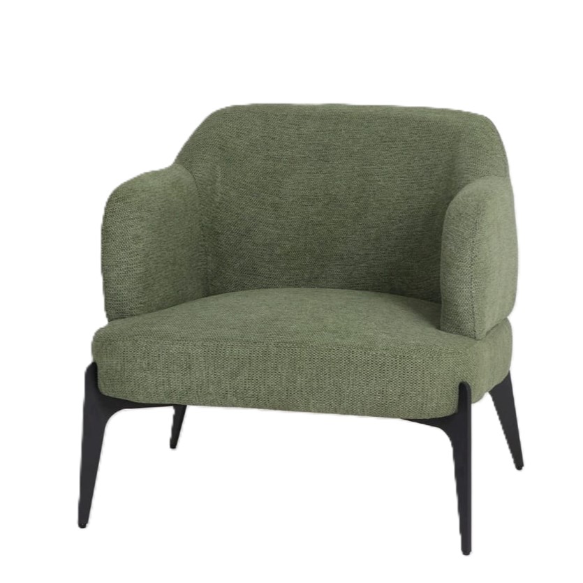  Modern fabric accent chair green color 