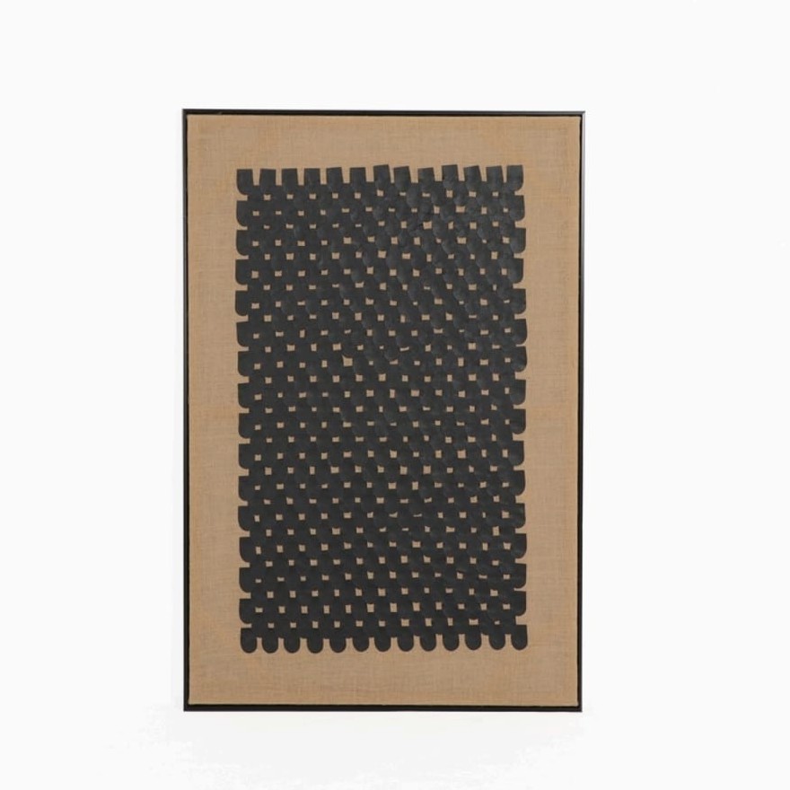  لوحة جدارية بيج مع إطار أسود 120×80 سم 