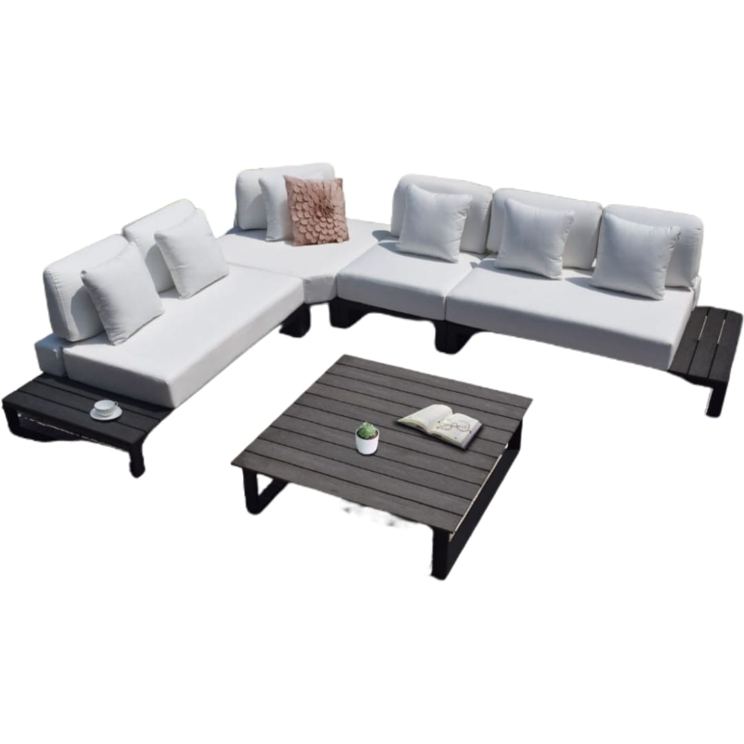  Modern outdoor lounge set with elegant center table 