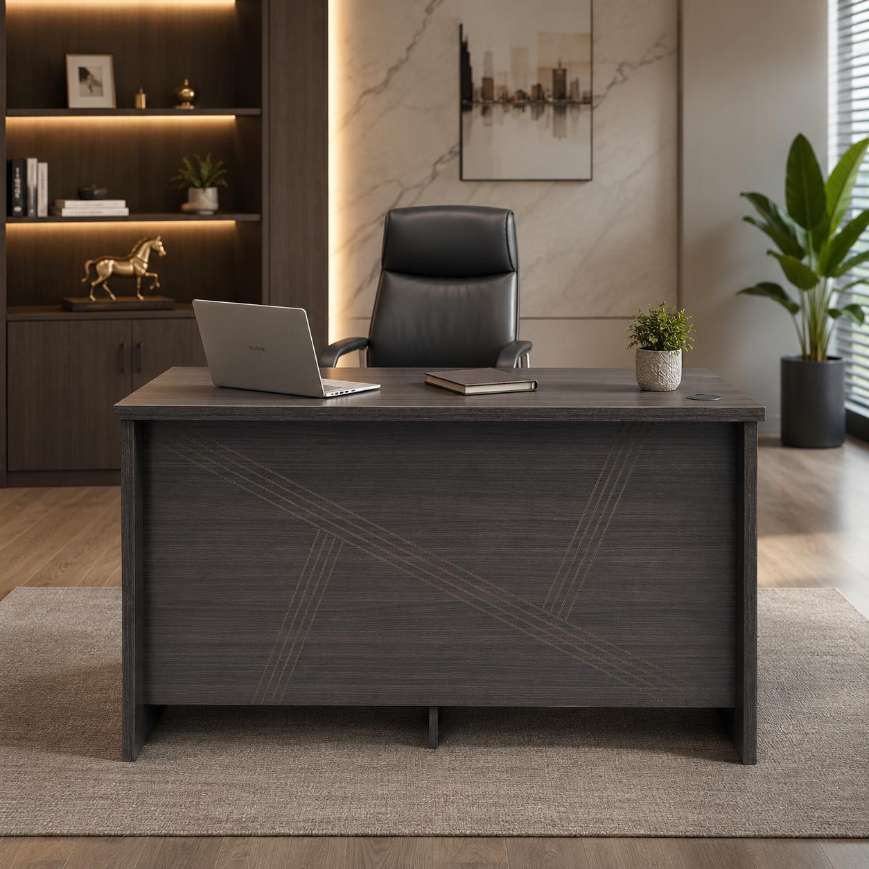  Elegant wooden desk by Lamsat Furniture with premium modern office design 