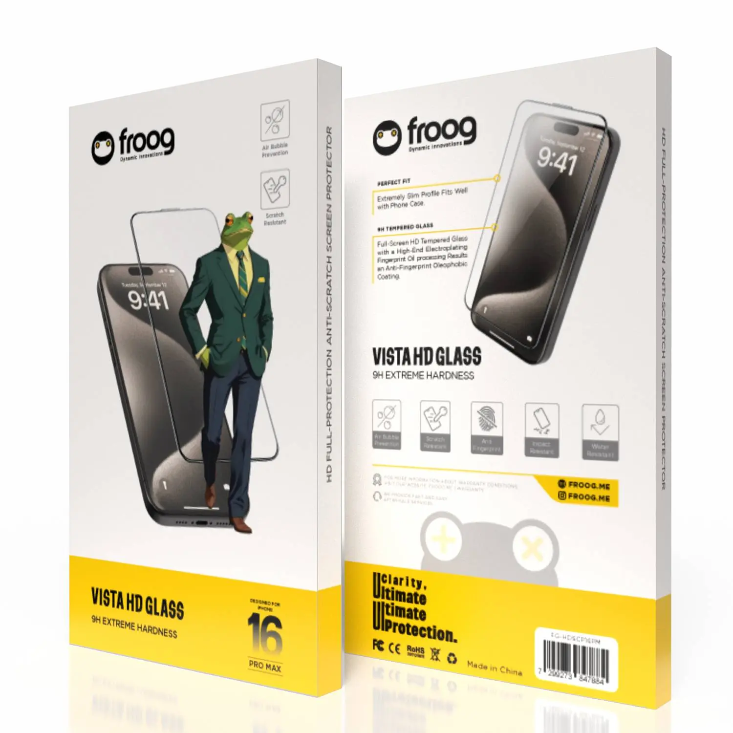 froog Screen Protector for iPhone 16 Plus
