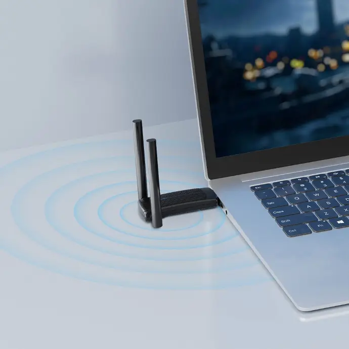 Porodo Dual Band WiFi6 USB Adapter - Black