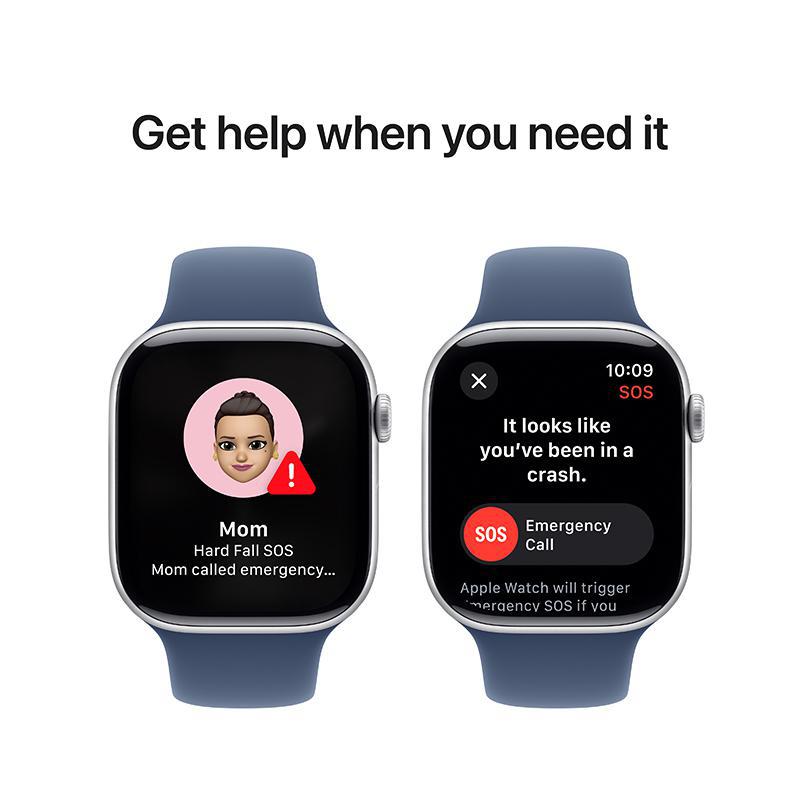 Apple Watch Series 10 46mm GPS Silver with Blue Band