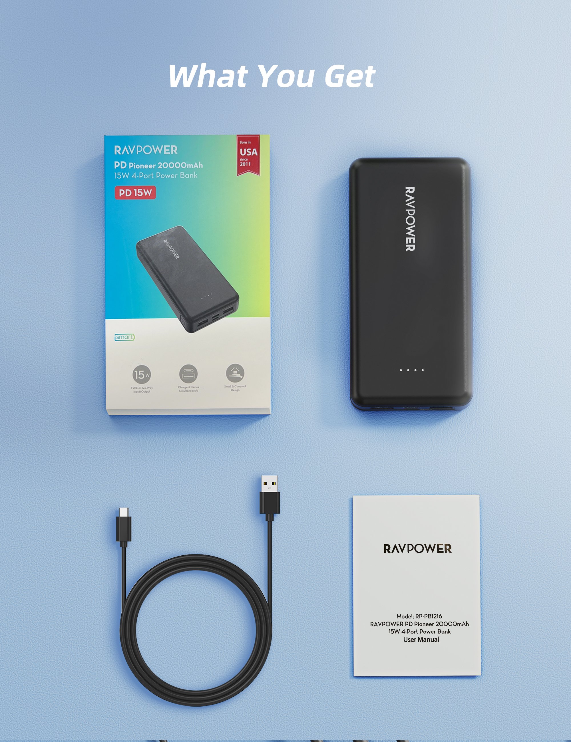 Offer - 2 RAVPower 20000mAh 15W Portable Chargers