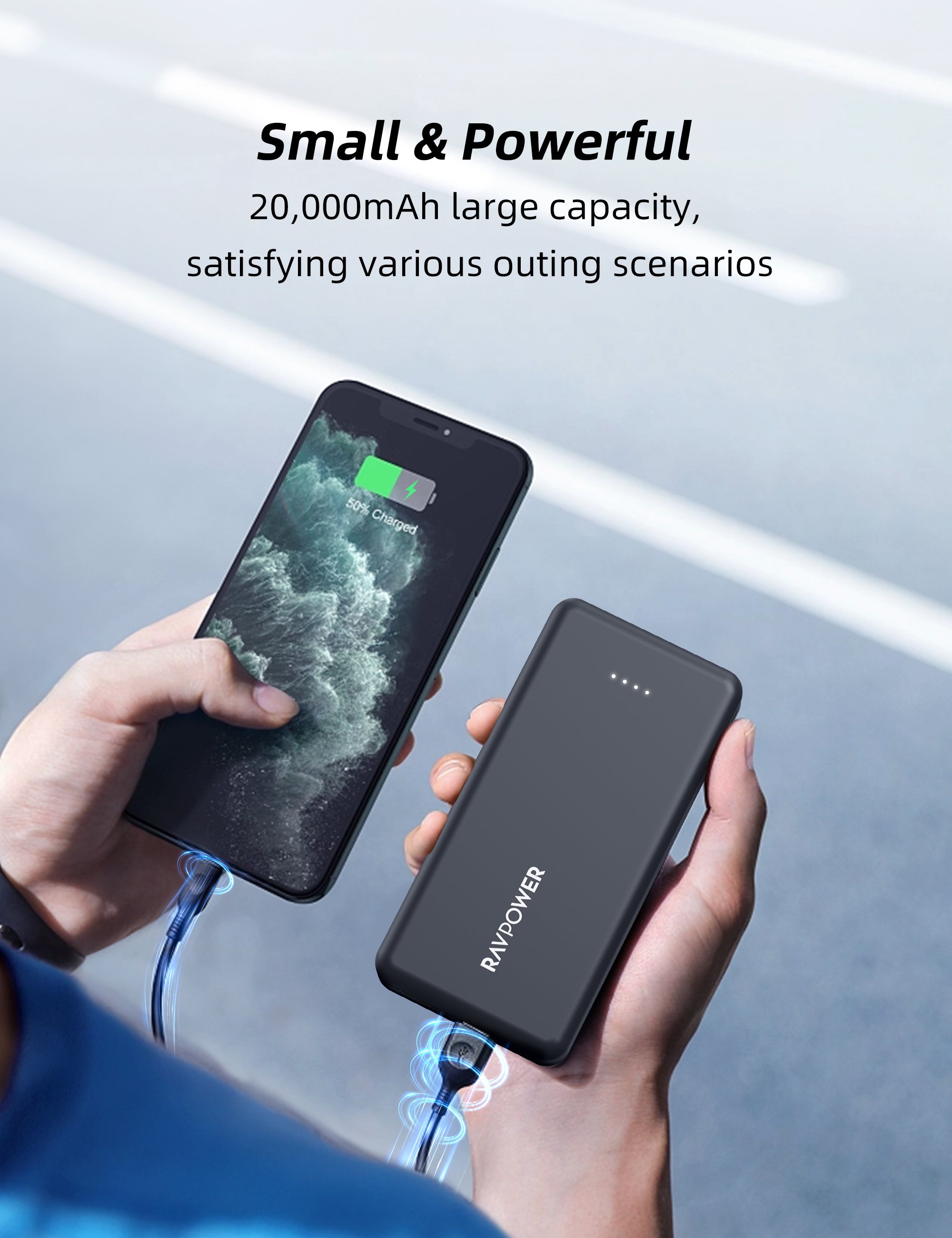 Offer - 2 RAVPower 20000mAh 15W Portable Chargers