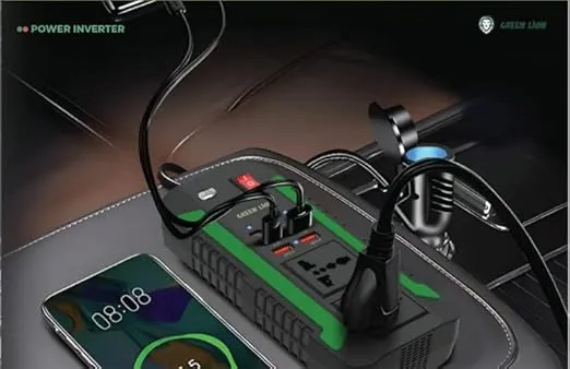 Green Lion Spark 300 Power Inverter - Black