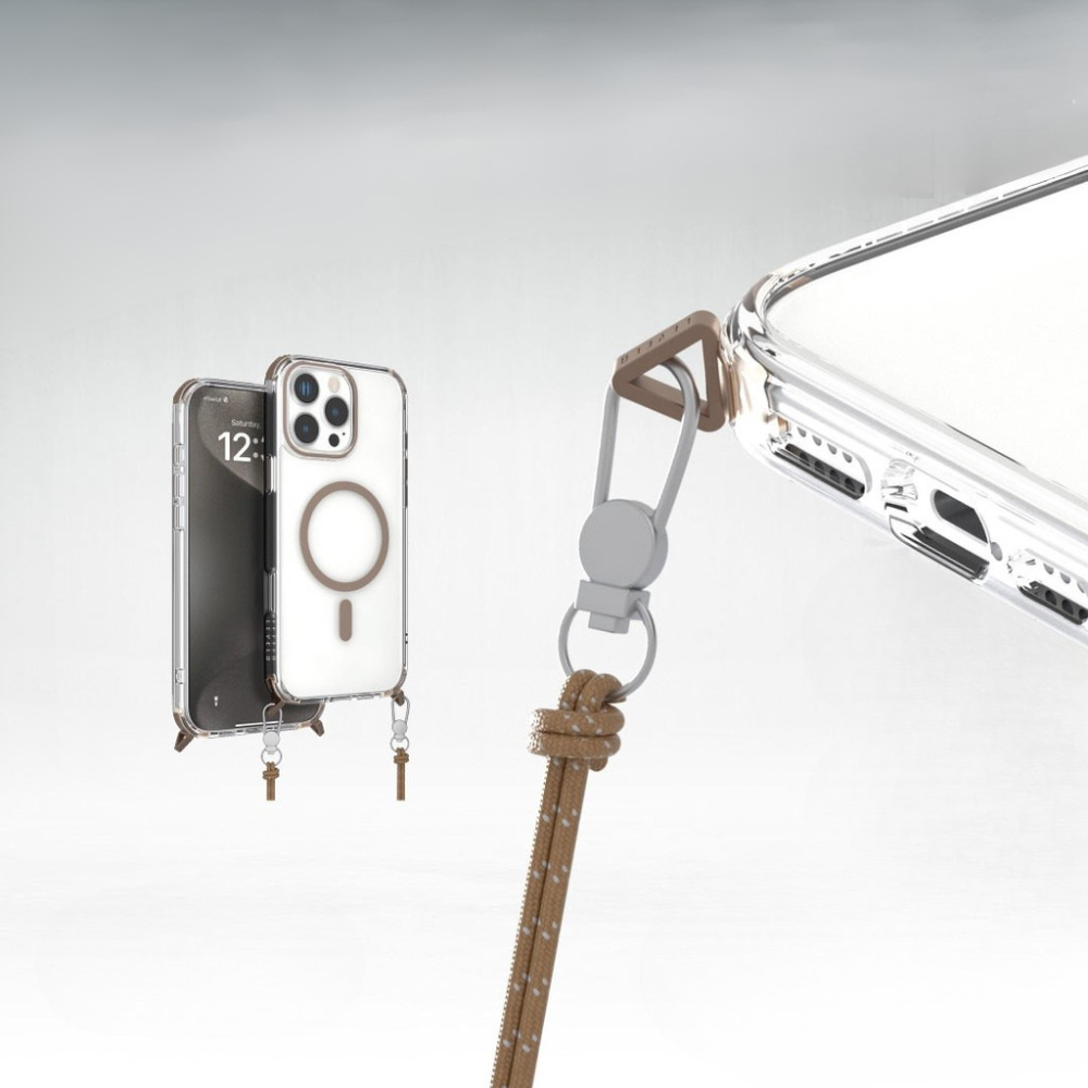 Levelo Celeste Magsafe Case With Crossbody Strap for iPhone 16 Pro Max