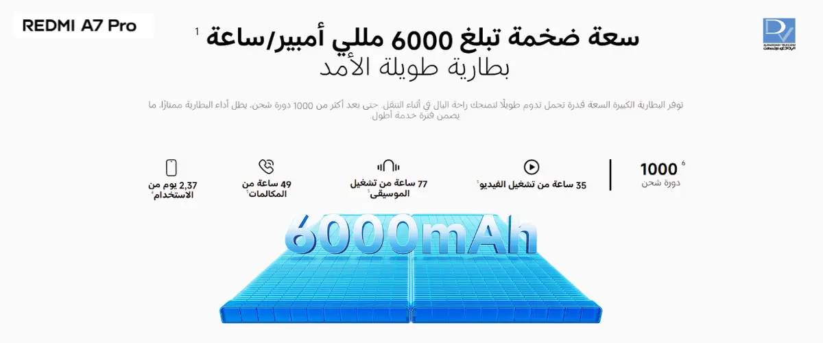 شاومي ريدمي A7 برو 128 جيجا 4+4 رام الوان متعددة