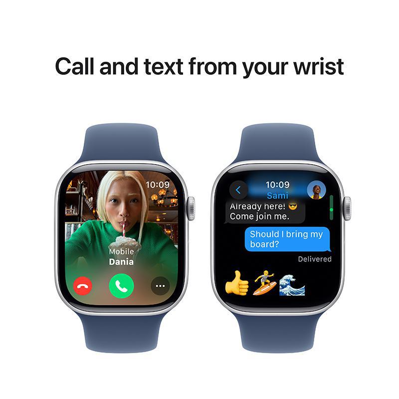 Apple Watch Series 10 46mm GPS Silver with Blue Band