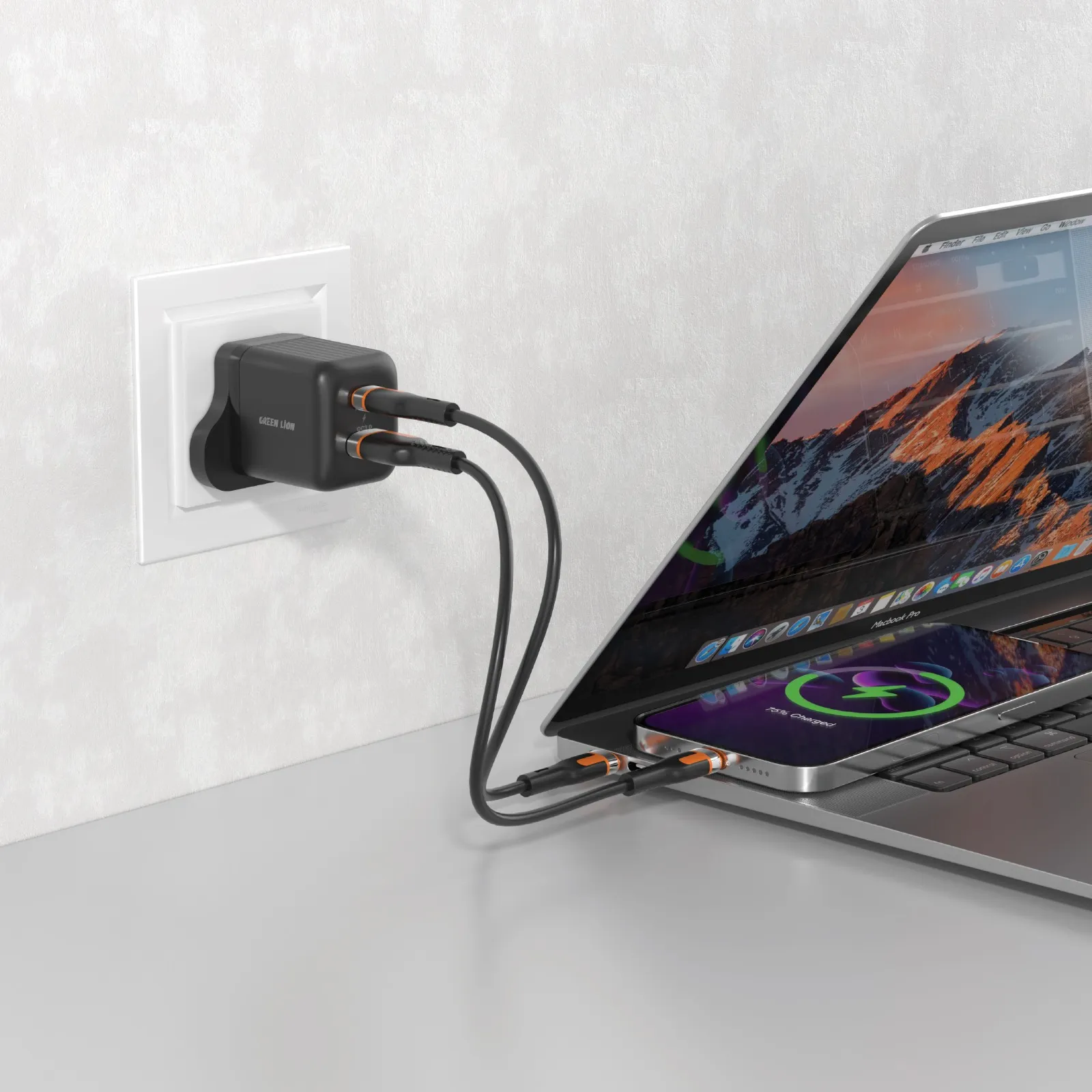 Green Lion Ultra Compact GaN Wall Charger A+C 20W