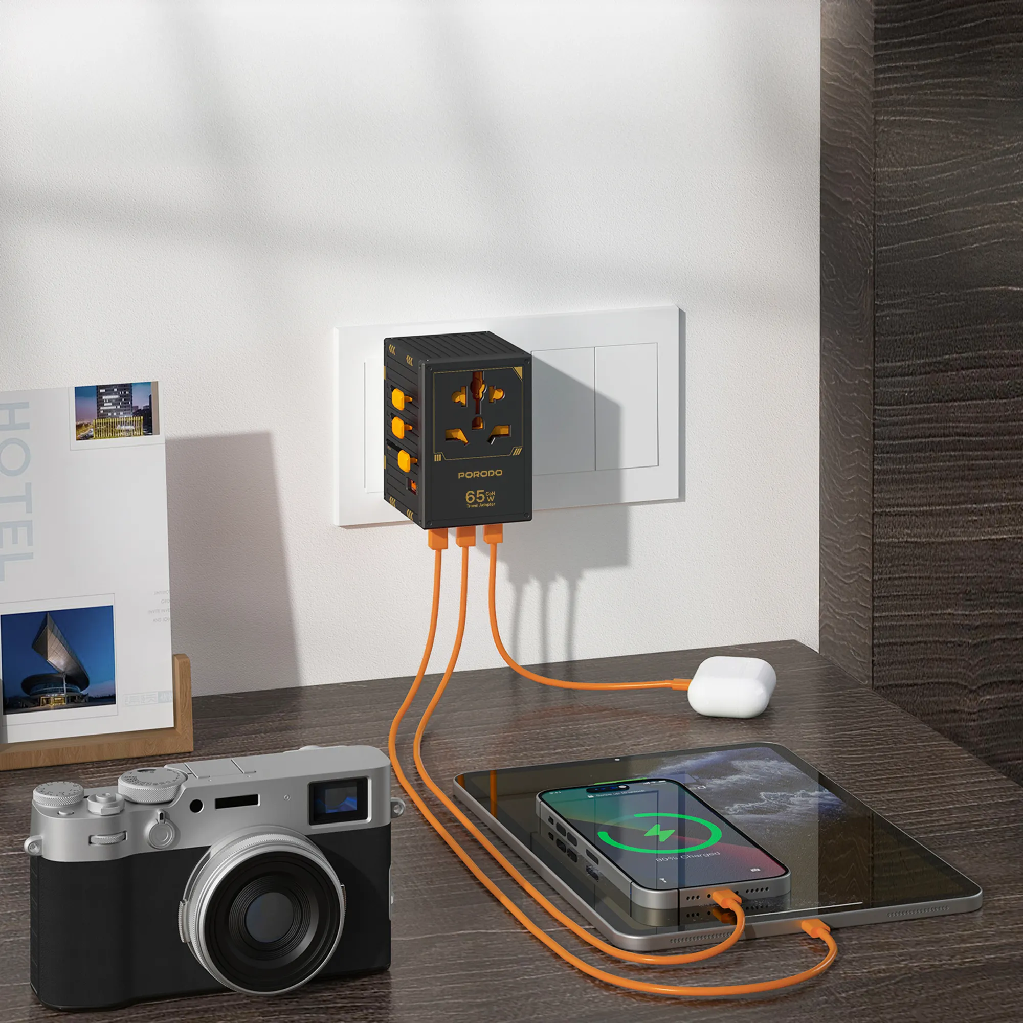 Porodo GaN 5-Port Travel Block Universal Charger