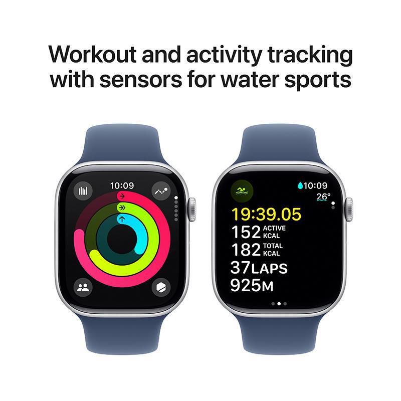 Apple Watch Series 10 46mm GPS Silver with Blue Band