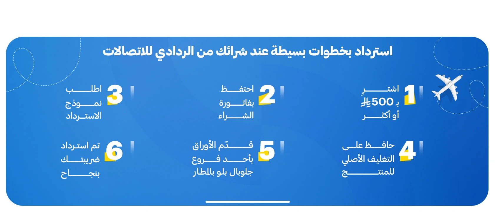 خدمة استرداد الضريبة للسياح مع جلوبال بلو