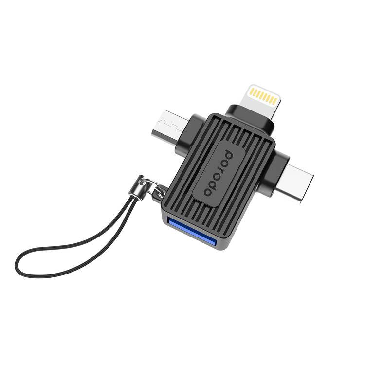 Porodo OTG Adapter - Black