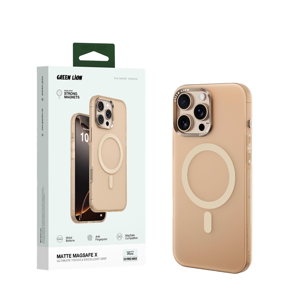 Green Lion Matte MagSafe X Case for iPhone 16 Pro Max