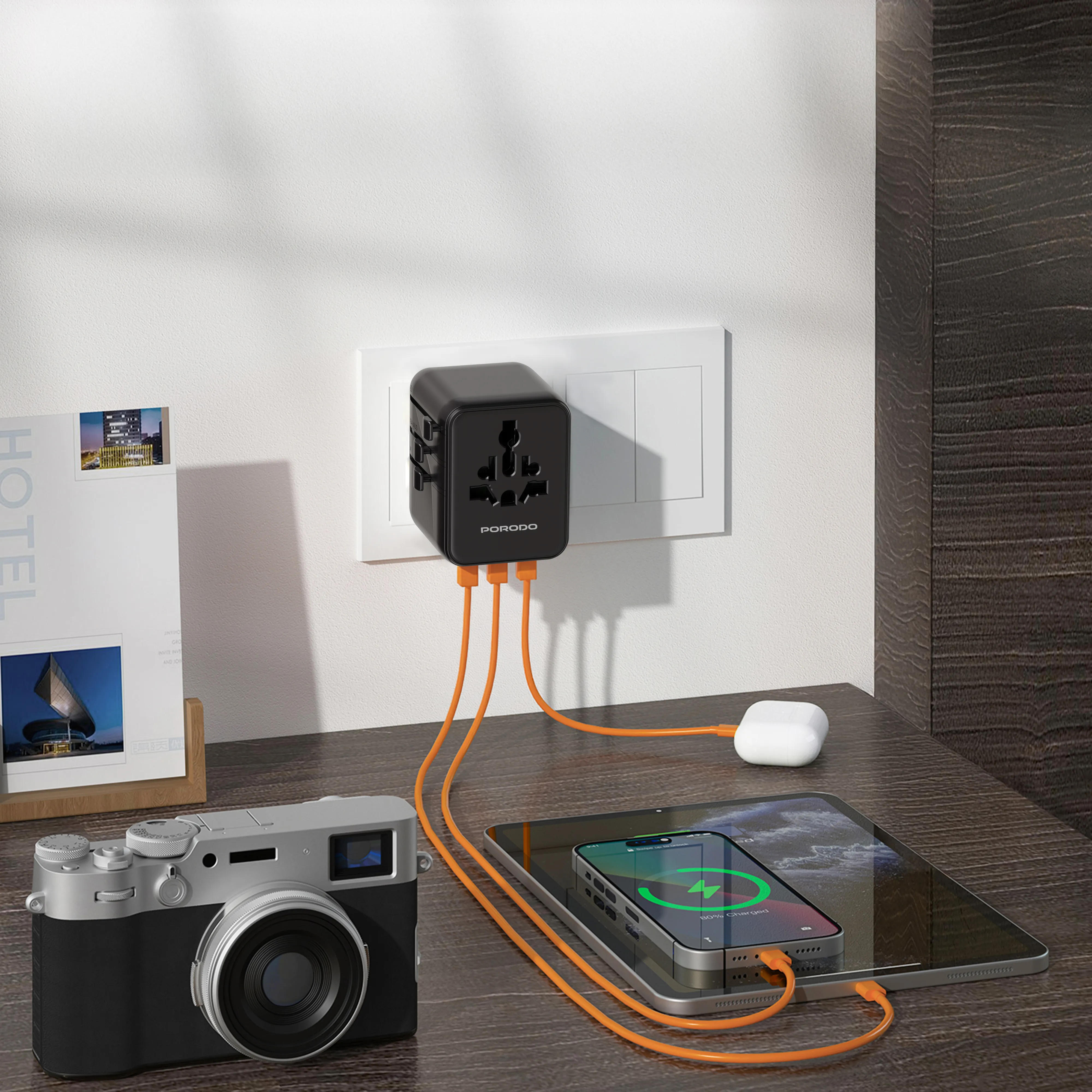 Porodo Universal Travel GaN Quick Charger - Black