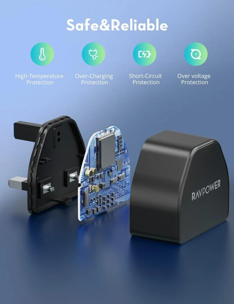 RAVPower 20W Type-C Wall Plug Black