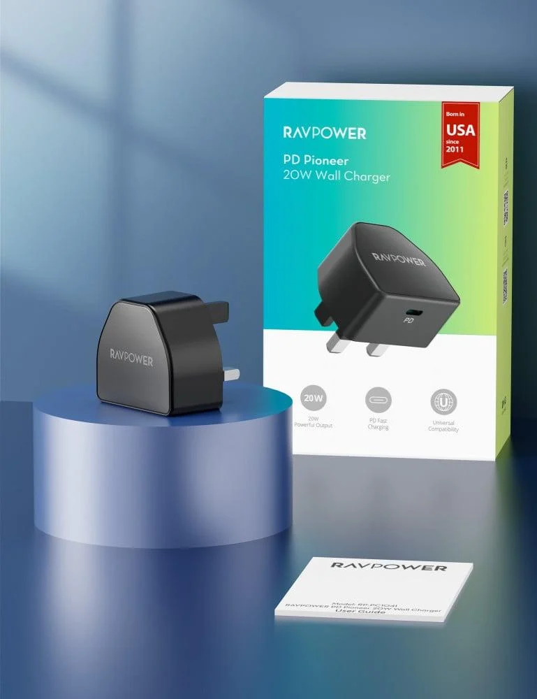 RAVPower 20W Type-C Wall Plug Black