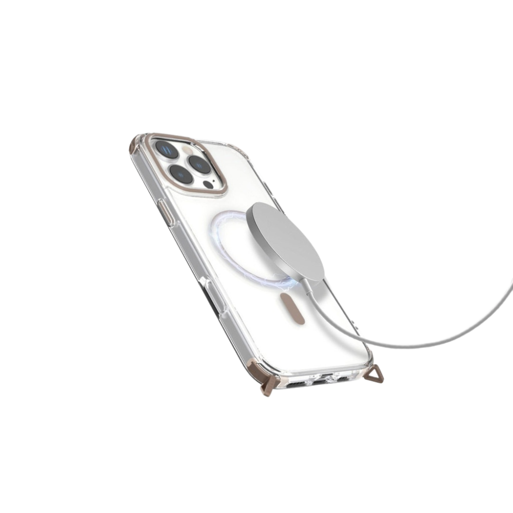 Levelo Celeste Magsafe Case With Crossbody Strap for iPhone 16 Pro Max