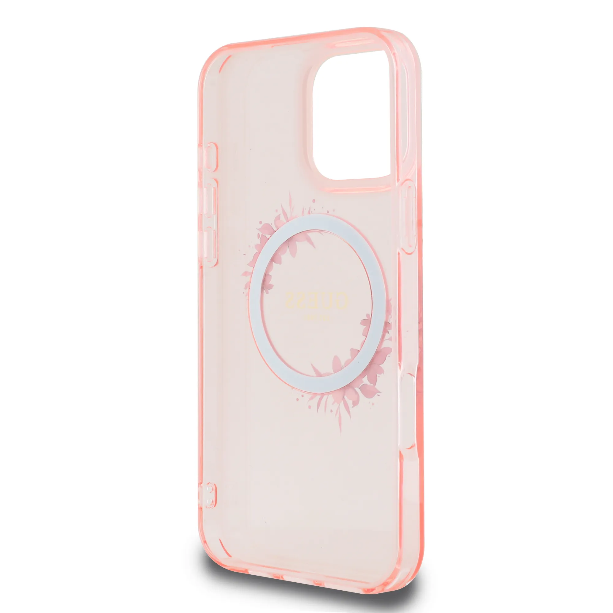 Guess iPhone 16 Pro Max MagSafe Case Floral Wreath Design