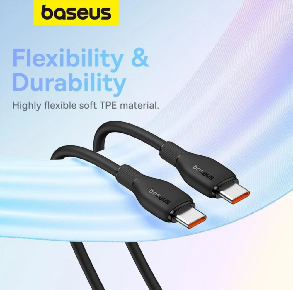 Baseus USB-C to USB-C 100W Leather Cable – 1.2 Meter