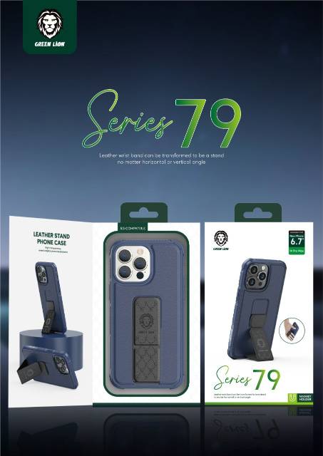 Green Lion Series 79 Case with Leather Wrist Band Stand