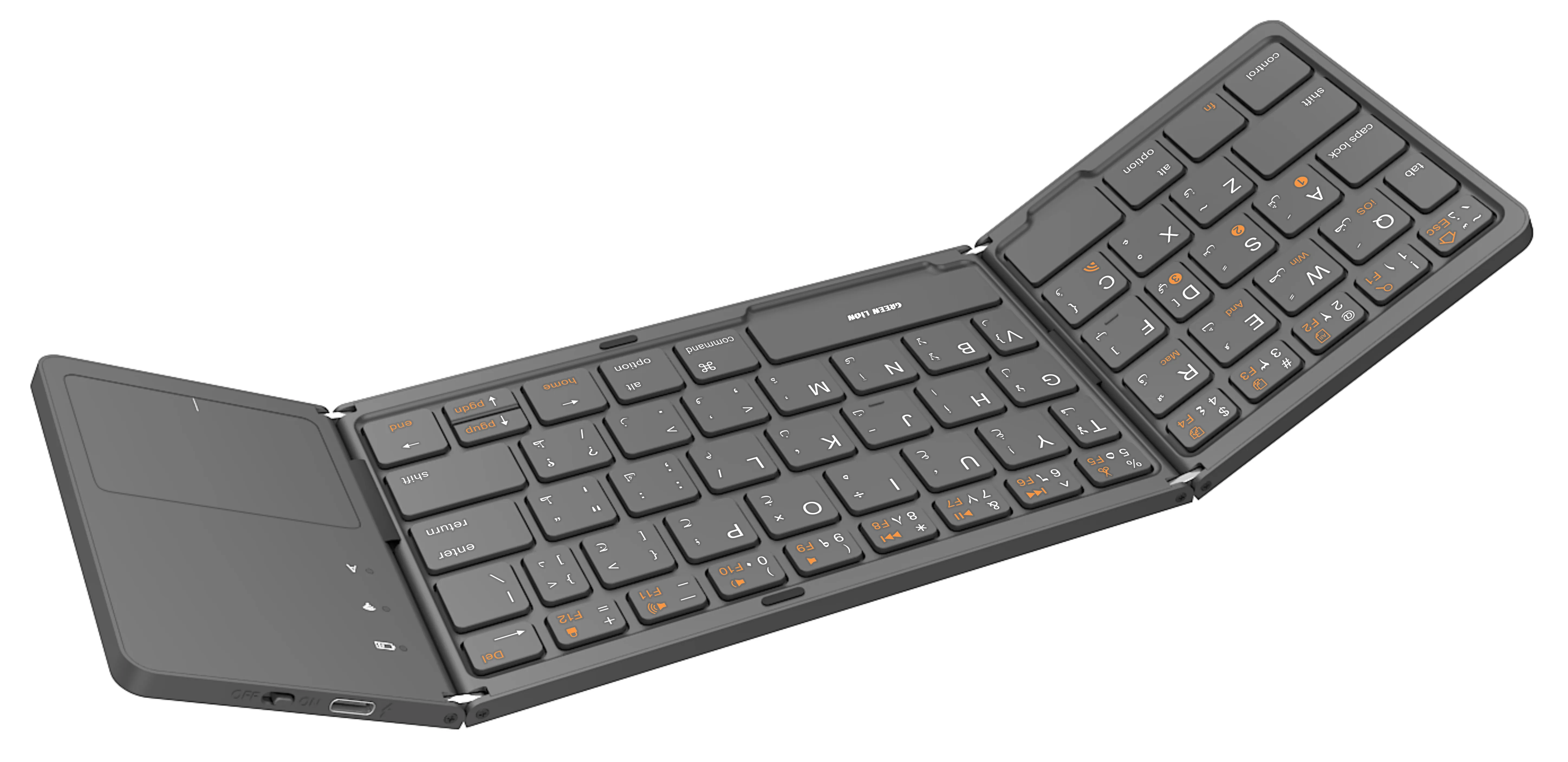 Green Lion Foldable Bluetooth Keyboard - Gray