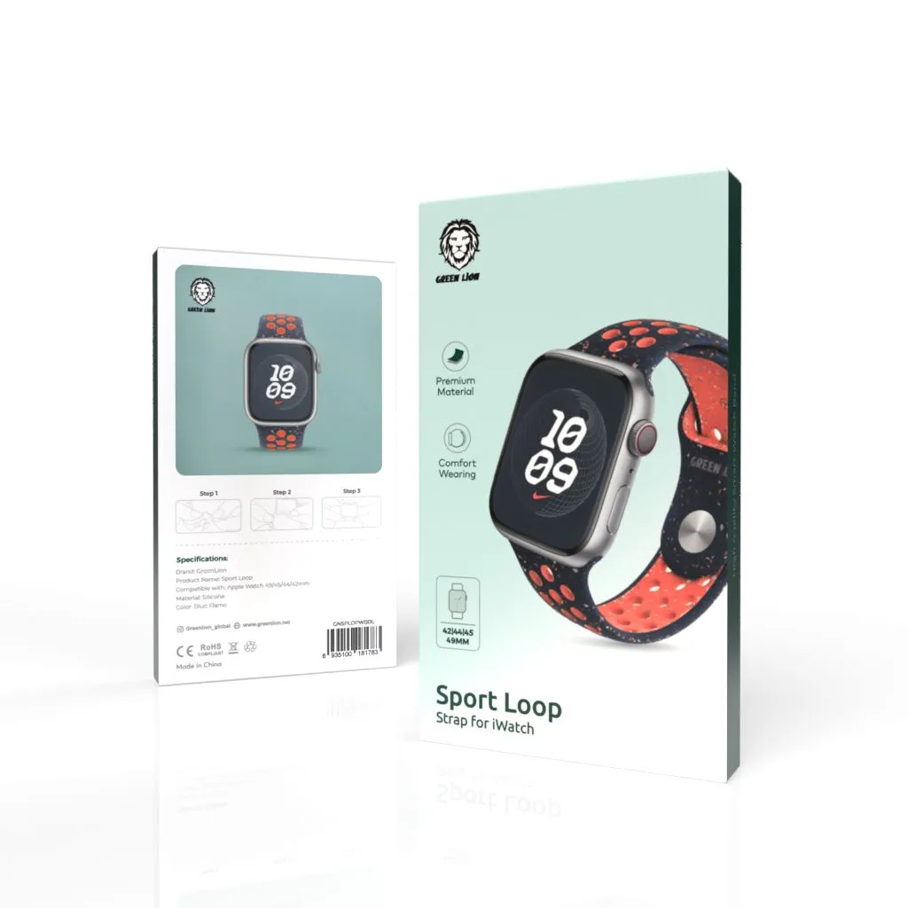  Green Lion Sport Loop Silicone Strap